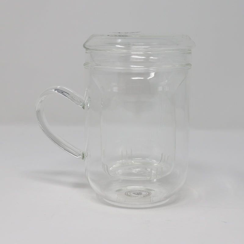 Glass Infuser Mug w/Glass Strainer 10oz.