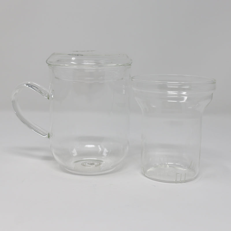 Glass Infuser Mug w/Glass Strainer 10oz.
