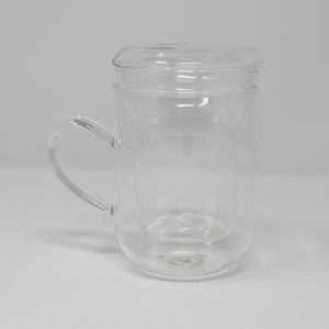 Glass Infuser Mug w/Glass Strainer 10oz.