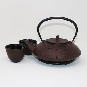 Dragonfly 21oz Cast Iron Tea Set
