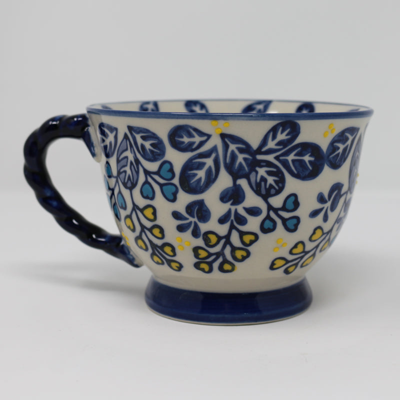 Blue and Yellow Leaves Mug