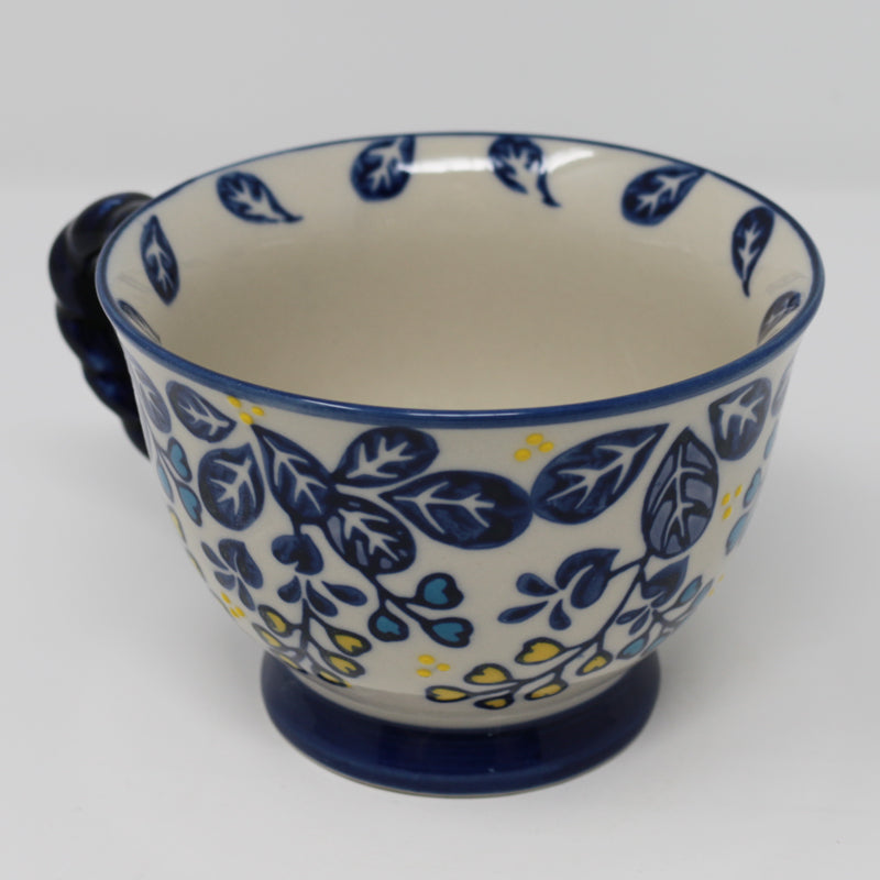 Blue and Yellow Leaves Mug