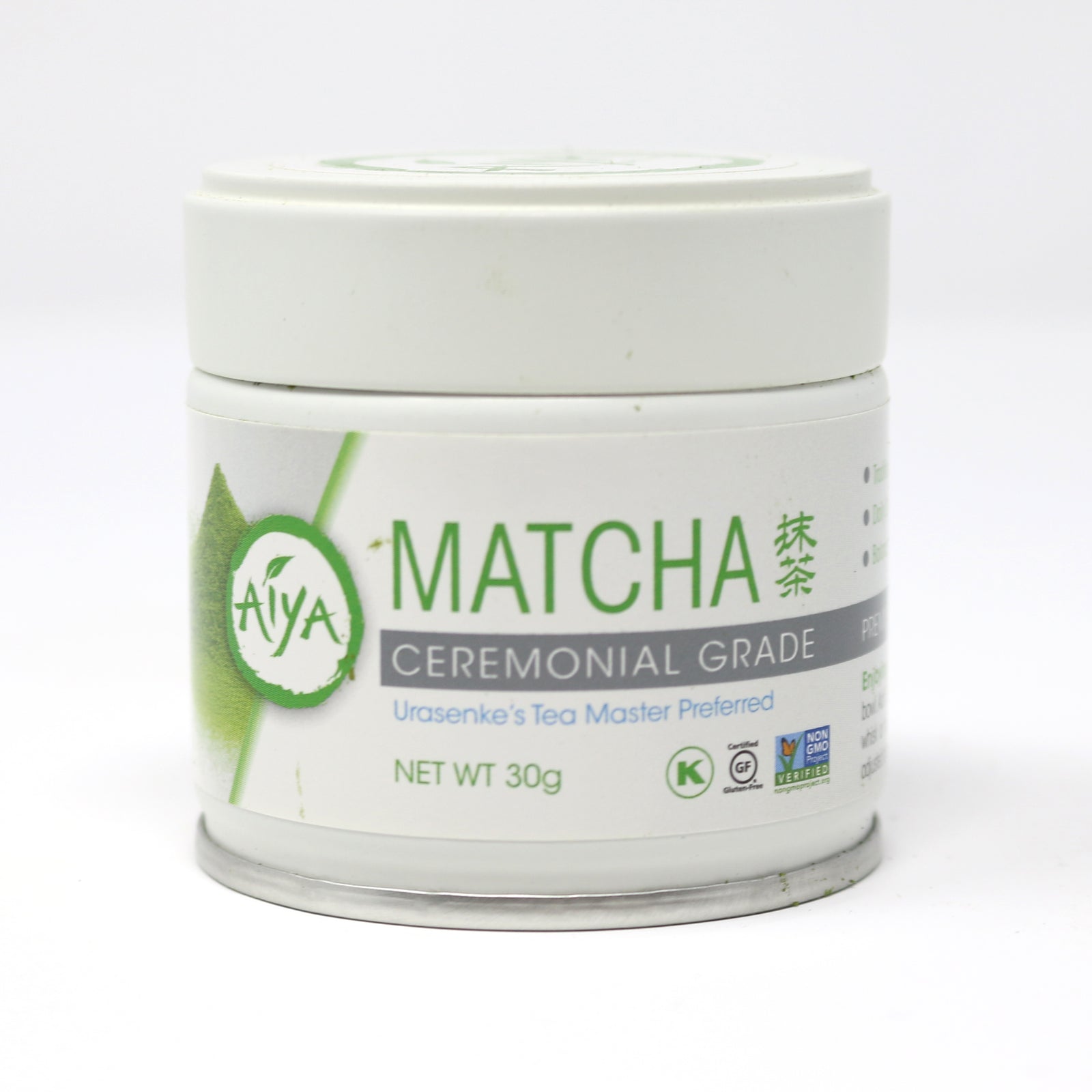 Aiya Matcha Japanese Green Tea - Ceremonial Grade - 30g Tin