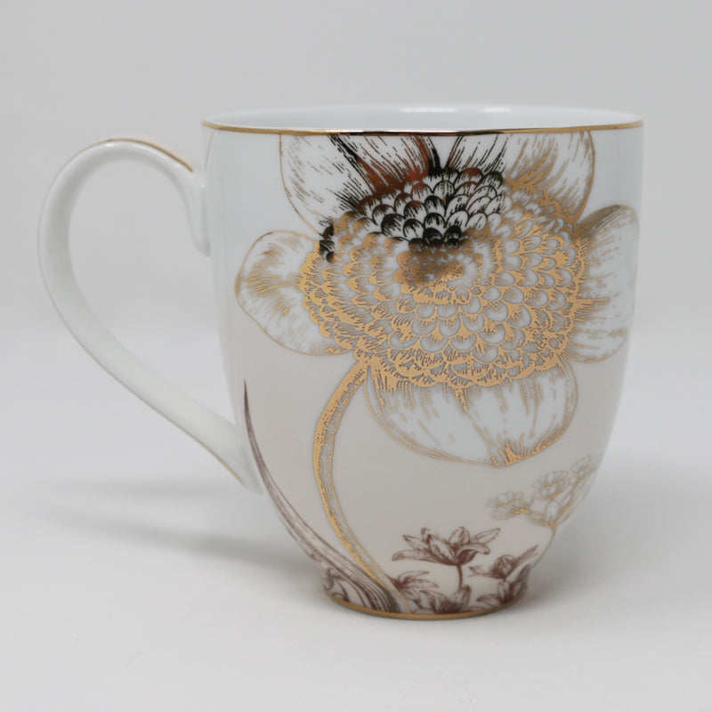 Metallic Floral Mug