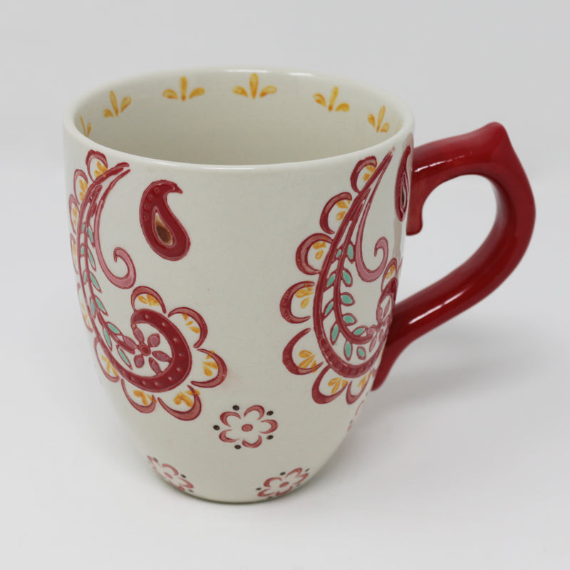Red Paisley Mug