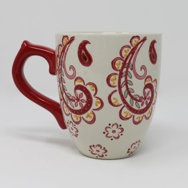 Red Paisley Mug