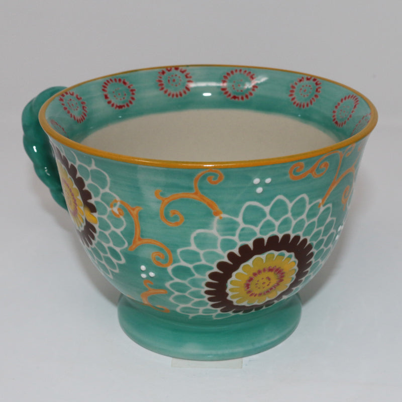 Turquoise Flower Mug
